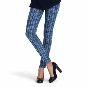 CAbi Style 3047 Blue Plaid Ankle Jeans